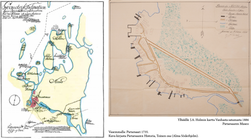 Pietsarsaaren ja Vanhan sataman kartta